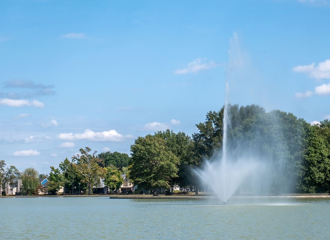 Oxford, AL - Fountain in Oxford Lake Park, Oxford, Alabama